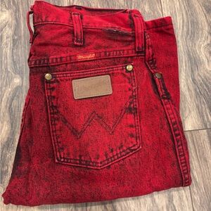 VTG 14mwzrh Wrangler Women’s Red Jeans